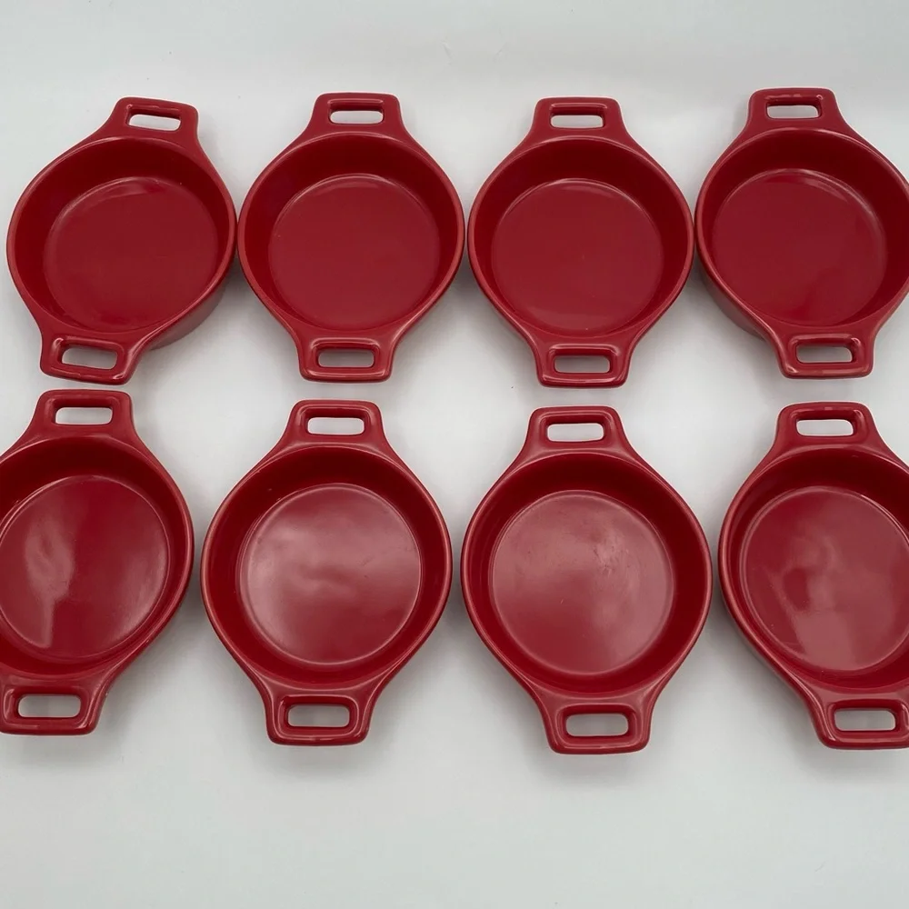 Mini Red Ceramic Casserole Dish 4